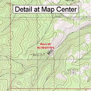  USGS Topographic Quadrangle Map   Bancroft, Idaho (Folded 