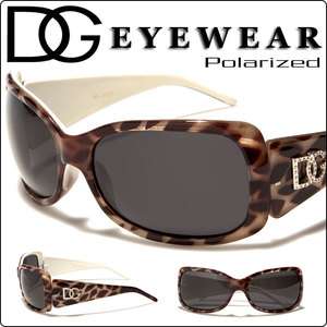 DG Eyewear Polarized Designer Womens New Sunglasses White Tortoise 