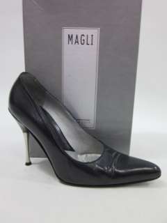MAGLI Black Leather Pumps Heels Sz 38 8 IN BOX  