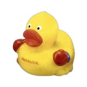  Boxer rubber duck wearing boxing gloves.