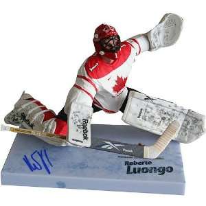 Frozen Pond Team Canada Roberto Luongo Autographed Mcfarlane Figure