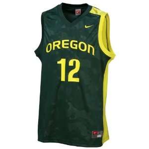  Nike Oregon Ducks #12 Green Replica Basketball Jersey 