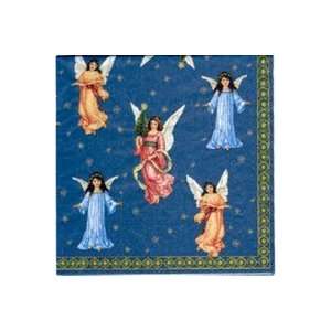 Herald Angels Blue Christmas Party Lunch Napkins  Kitchen 