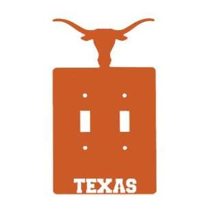  Texas Longhorns Double Toggle Metal Switch Plate Cover 