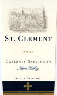 St. Clement Cabernet Sauvignon 2003 