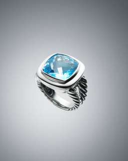 14mm Blue Topaz Albion Split Shank Ring