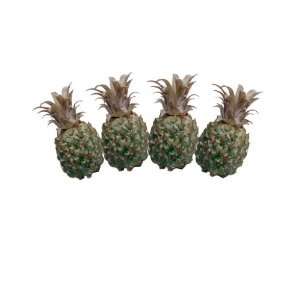  Four Artificial Fruit 9 Green Pineapples