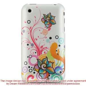  Iphone 3G 3GS Rubber Case White Autumn Flower Rear Only 