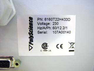   Series 6160T Recirculator Chiller 6160T22H433D 12.2A 1Ph NEW  