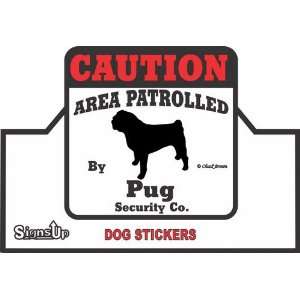  Pug Caution Sticker