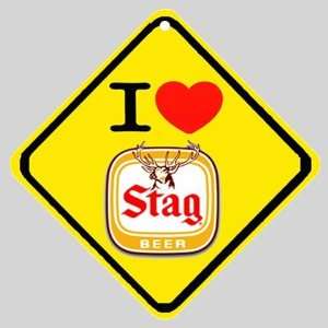 I Love Stag Beer Logo Car Window Sign 