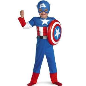  Captain America Muscle Chest Costume Small 4 6 Kids Superhero 