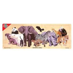    Shure   Endangered Animals Jumbo Inlay Puzzle Toys & Games