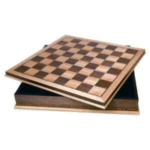  Wood Inlay Chessboard with Storage Toys & Games