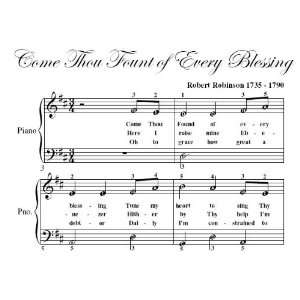 Come Thou Fount of Every Blessing Easy Piano Sheet Music 