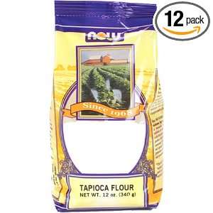 NOW Foods Tapioca Flour, 12 Ounce Bags (Pack of 12)  
