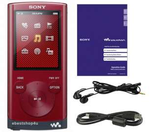 Sony Walkman NWZ E354 Red (8 GB) Digital Media Player 27242806511 