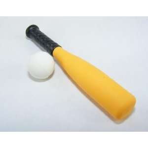  Orange Baseball Bat & White Ball Japanese Erasers. 2 Pack 