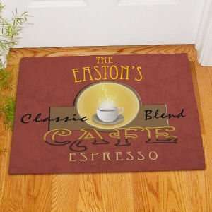  Cafe Espresso Personalized Doormat Patio, Lawn & Garden