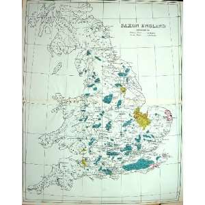   Map England 1870 Anglia Anglo Saxonica Saxon England