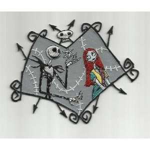 Nightmare Before Christmas NBC Jack Skellington and Sally 4 inch Patch 