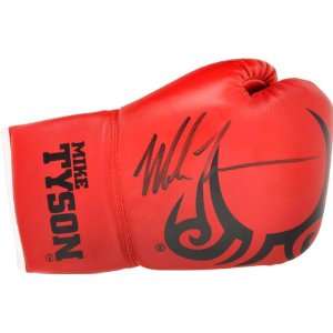  Mike Tyson Autographed Boxing Glove  Details Red Boxing 