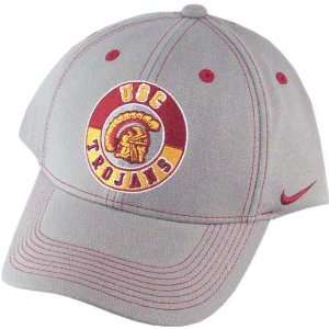 Nike USC Trojans Grey Fade In Flex Fit Hat  Sports 