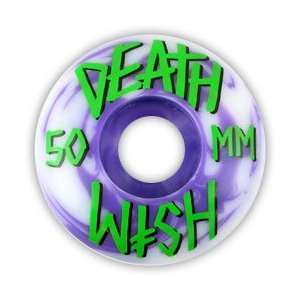 Deathwish Stacked Swirl Purple/White   Set of 4 Wheels (50MM)