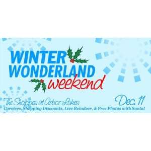  3x6 Vinyl Banner   Winter Wonderland 