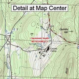 USGS Topographic Quadrangle Map   Claremont South, Vermont (Folded 