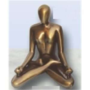  Yoga Figurine in Lotus Pose Small Bronze