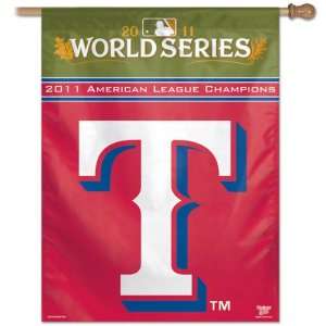 Texas Rangers 2011 American League Champions 27x37 Vertical Banner 