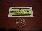 electric neon clock vintage cleveland 6 sided art deco clock