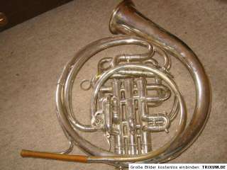 Vintage French horn ANTOINE COURTOIS 4 valves, det. bell  