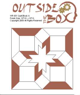 Quilt Block A Scroll Saw Woodworking pattern plan by OTB Patterns 