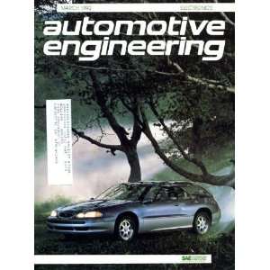  Automotive Engineering March 1992 Subaru Amadeus Cover 