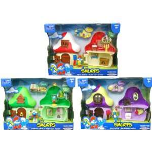    Smurfs Mushroom House Playset Asst 2 Case Of 6 Toys & Games