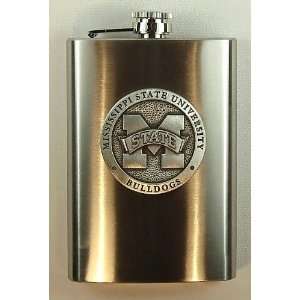Mississippi State University Bulldogs 8 oz Stainless Steel Hip Flask 