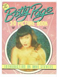 Betty Page 3 D Picture Book, 3D Zone 1989, Dave Stevens  