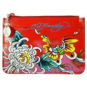  Ed Hardy Louise Coin Pouch   Red 