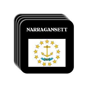 US State Flag   NARRAGANSETT, Rhode Island (RI) Set of 4 Mini Mousepad 