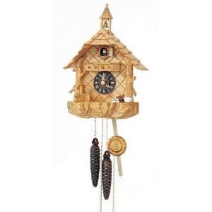   12 Inch Natural Black Forest Wood Cuckoo Clock