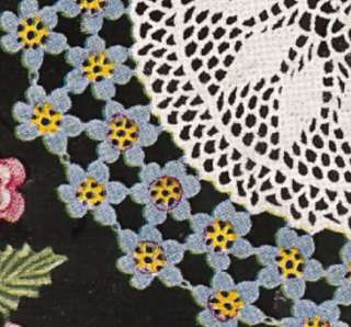 PATTERN to make Vintage Crocheted Doily / Centerpiece. Forget Me 
