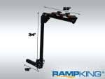 RAMP KING 3 BIKE SWING DOWN CARRIER BICYCLE RACK FOR 2 RECEIVER HITCH 