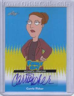 LEAF 2011 FAMILY GUY 3, 4, & 5 Autograph Auto Card CARRIE FISHER CF1 