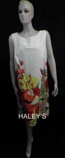 New Jessica Howard Woman Dress White Red Yellow Floral Print Size 18W 