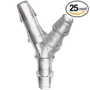 Value Plastics Y250 9 Clear Polycarbonate Tube Fitting, 200 Series 