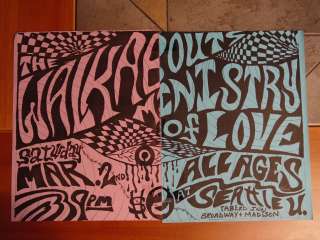 Walkabouts Ministry of Love Original Concert Poster Seattle 11x17inch 