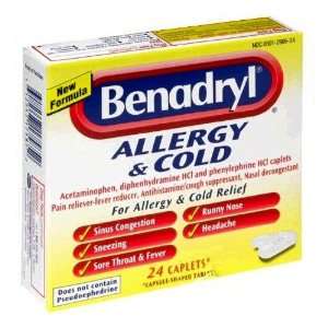  Benadryl Benadryl Allergy Cold 24 Count Health & Personal 