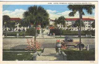 FL DAYTONA BEACH HOTEL PRINCESS ISSENA CAR postcard  